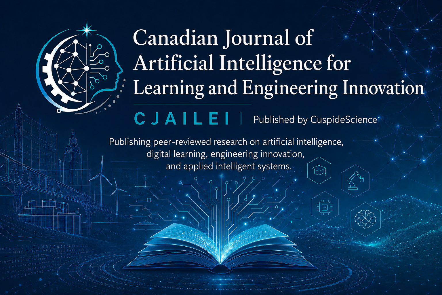 CJAILEI journal cover illustrating artificial intelligence, digital learning, engineering innovation and applied intelligent systems